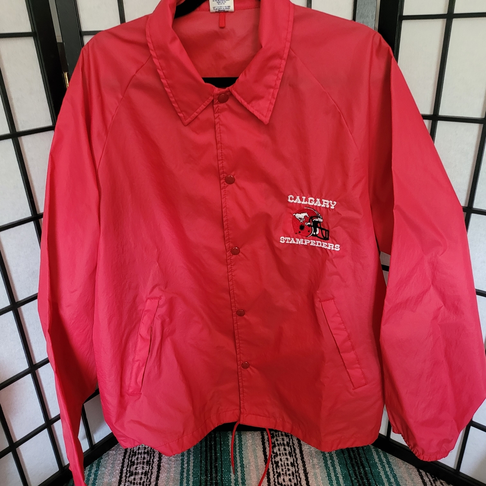 Vintage Starter Calgary Stampeders Coaches Jacket